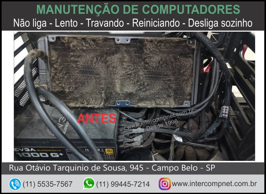 Seu watter-cooler pode estar assim, totalmente obstruído e sujo