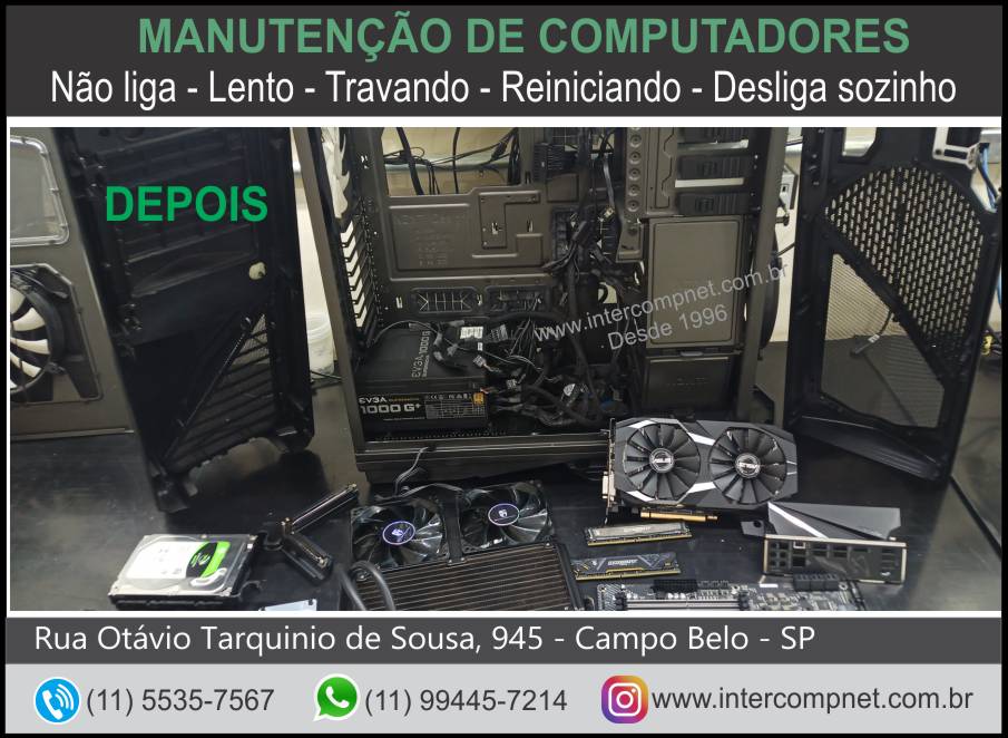 Limpeza, revisão de montagem e montagem correta