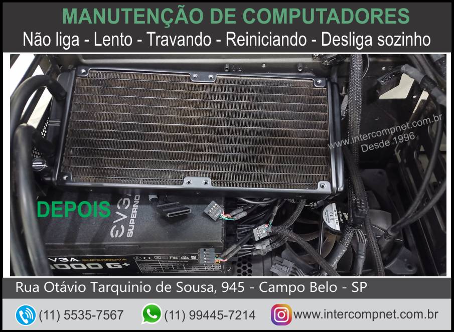 Após a manutenção e limpeza do sistema de ventilação